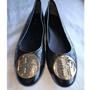 Tory Burch Claire  Ballet Flat Shoes Leather Sz 9.5